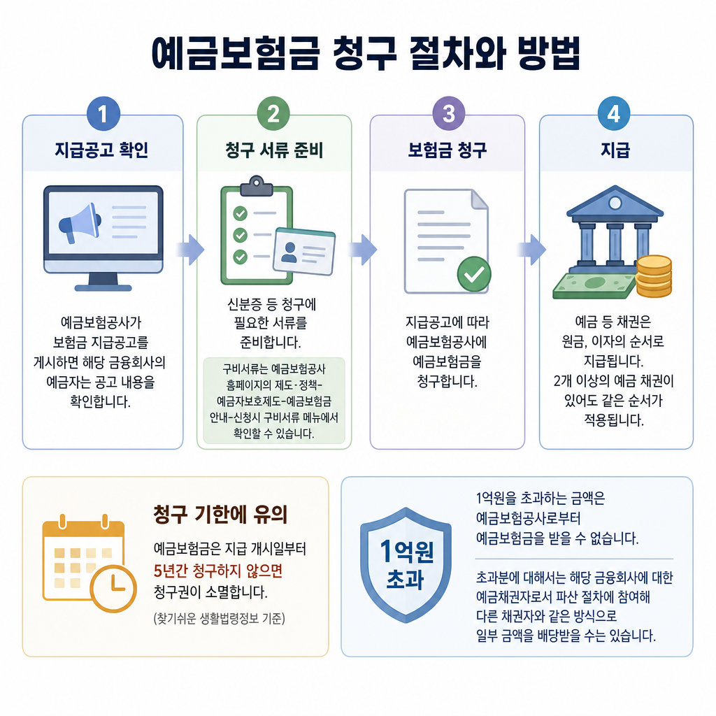 예금보험금 청구 절차와 방법 핵심 요약
